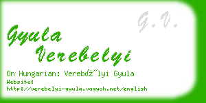 gyula verebelyi business card